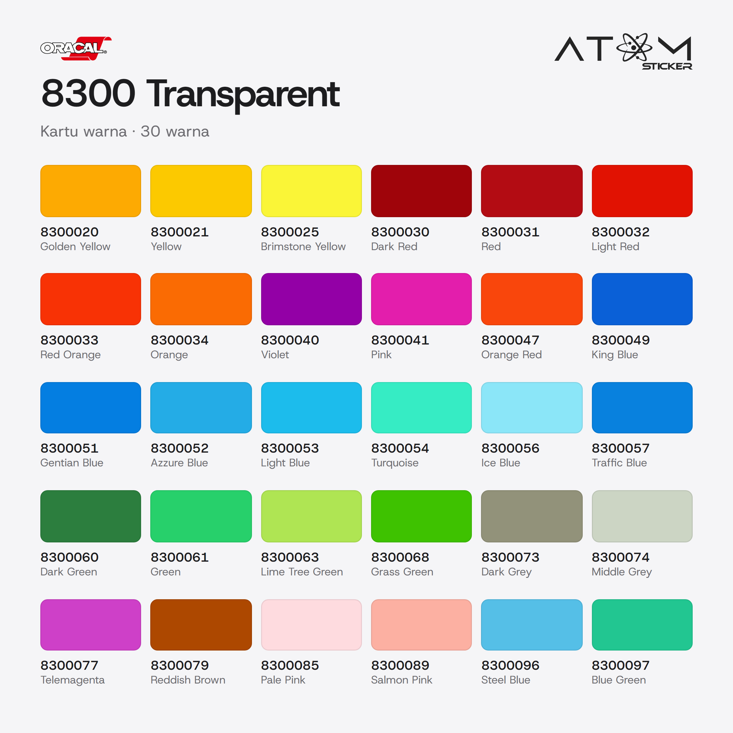 Oracal 8300 Transparent Cal